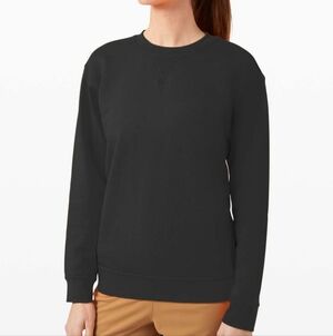 Lululemon All Yours Crew Crewneck Terry Sweatshirt Black Size Medium